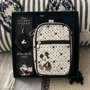 Disney Mickey Mouse Polka Dot crossbody 2 piece gift set